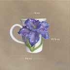 Hand‑Sculpted Purple Iris Flower Ceramic Mug | Artisan 3D Iris Coffee Cup Handmade Decorative Tableware