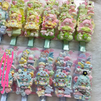 Cute Handmade Cream Glue Hair Clips