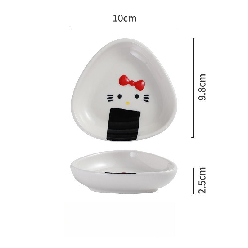 Hello Kitty Shaped Ceramic Dipping Dishes | Multi‑Use Kawaii Trinket Sauce Plates
