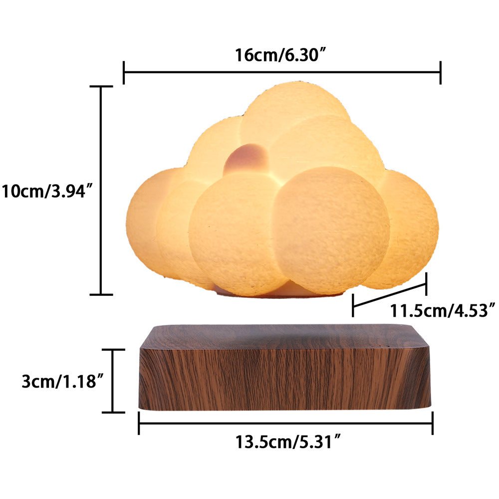 Magnetic Levitating Cloud Night Light | Anti‑Gravity Floating Cloud Ambient Lamp for Bedroom & Desk Decor