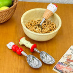 Hello Kitty Cute Spoon Set - 304 Stainless Steel with Cartoon Resin Handle
