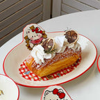 Cute Kitten Ceramic Plate Ins Style Cartoon Cat Breakfast Dessert Fruit Serving Plate