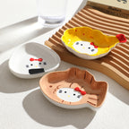 Hello Kitty Shaped Ceramic Dipping Dishes | Multi‑Use Kawaii Trinket Sauce Plates