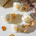 Lovely Cat Handle Ceramic Mug