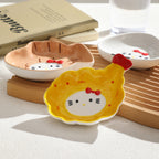 Hello Kitty Shaped Ceramic Dipping Dishes | Multi‑Use Kawaii Trinket Sauce Plates