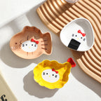 Hello Kitty Shaped Ceramic Dipping Dishes | Multi‑Use Kawaii Trinket Sauce Plates