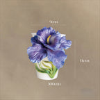 Hand‑Sculpted Purple Iris Flower Ceramic Mug | Artisan 3D Iris Coffee Cup Handmade Decorative Tableware
