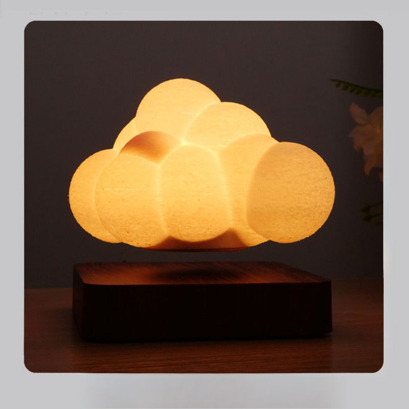 Magnetic Levitating Cloud Night Light | Anti‑Gravity Floating Cloud Ambient Lamp for Bedroom & Desk Decor
