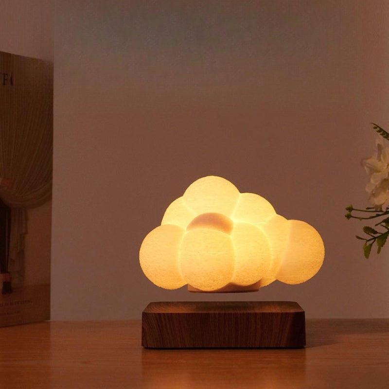 Magnetic Levitating Cloud Night Light | Anti‑Gravity Floating Cloud Ambient Lamp for Bedroom & Desk Decor